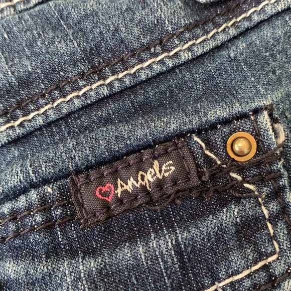 ANGELS Dark Blue with White Stonewash Jeans - Picture 10 of 12